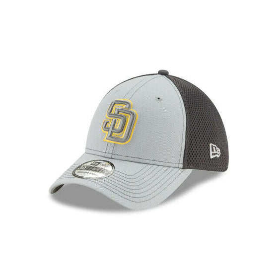 San Diego Padres MLB New Era Grayed-Out Neo 39THIRTY Flex Hat - Gray/Gold - 757 Sports Collectibles
