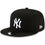 New Era New York Yankees Snapback Hat MLB Official Basic Black White Logo Cap - 757 Sports Collectibles