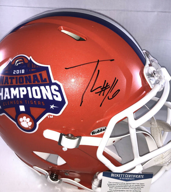 TREVOR LAWRENCE SIGNED CLEMSON TIGERS FULL SIZE HELMET BAS BECKETT NATL CHAMPS - 757 Sports Collectibles