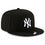 New Era New York Yankees Snapback Hat MLB Official Basic Black White Logo Cap - 757 Sports Collectibles