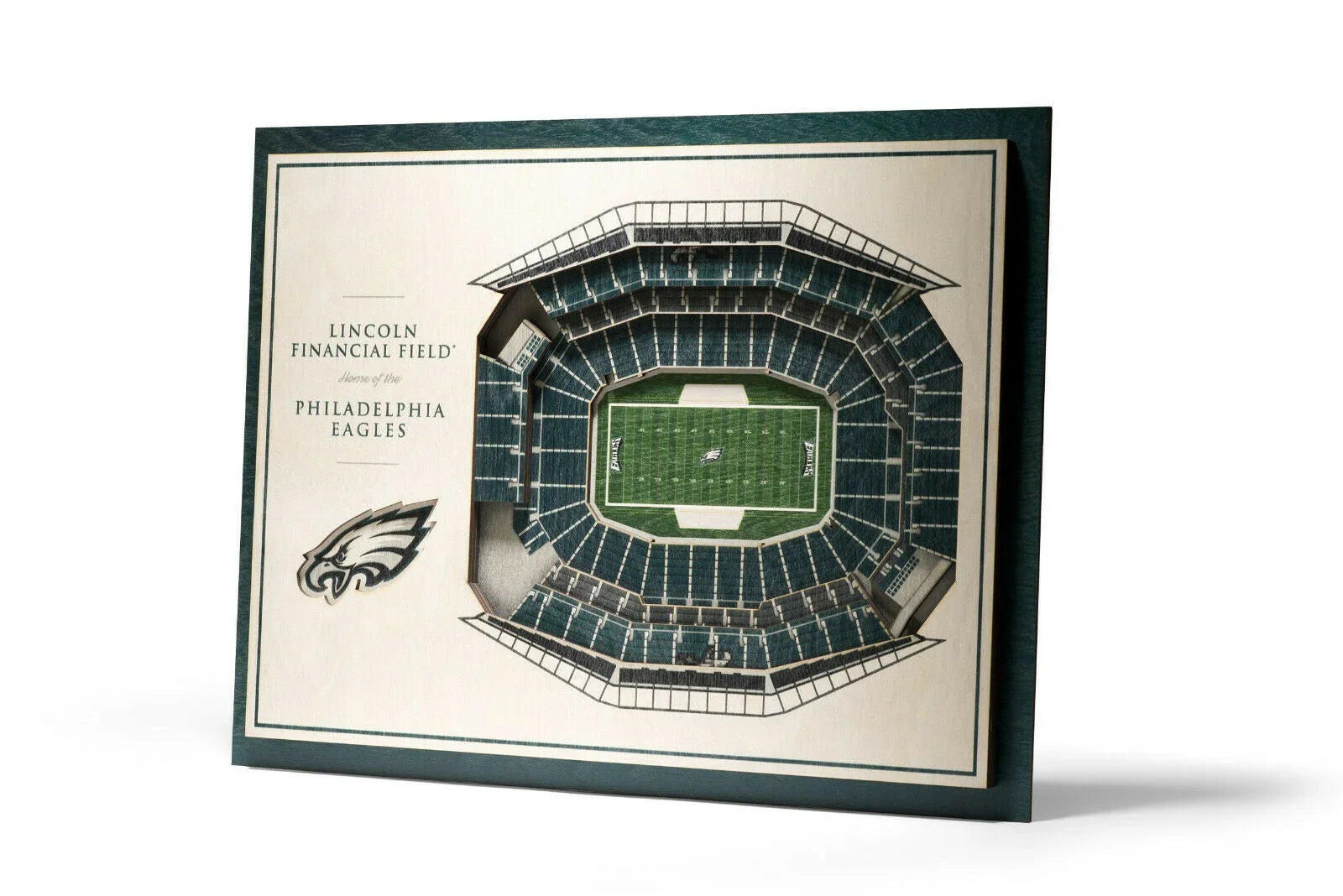 Philidelphia Eagles 5 Layer Stadium Views 13x17 3D Wood Wall Art NFL