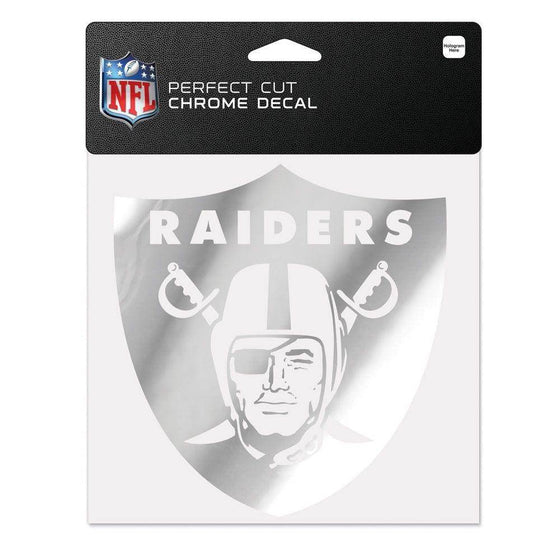 NFL Oakland Raiders 6x6 Perfect Cut Decal - Chrome - 757 Sports Collectibles