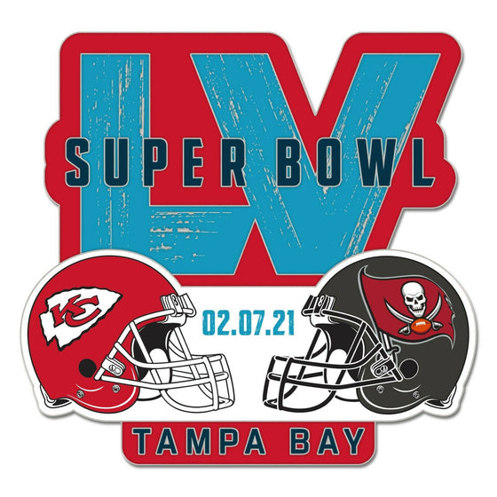Super Bowl 55 Tampa Bay Buccaneers Kansas City Chiefs Lapel Pin