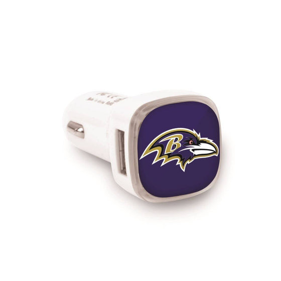 Baltimore Ravens Dual USB Car Charger - 757 Sports Collectibles