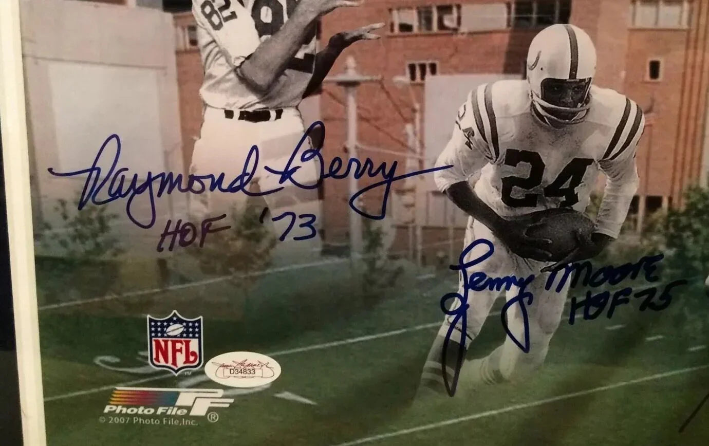 Colts Hall Of Fame Framed 16x20 Photo JSA Moore Berry Marchetti Donovan Mackey