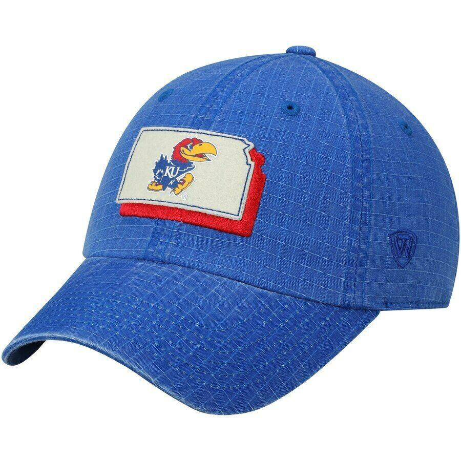 Kansas Jayhawks Hat Cap Snapback Washed Cotton One Size Fits Most NWT