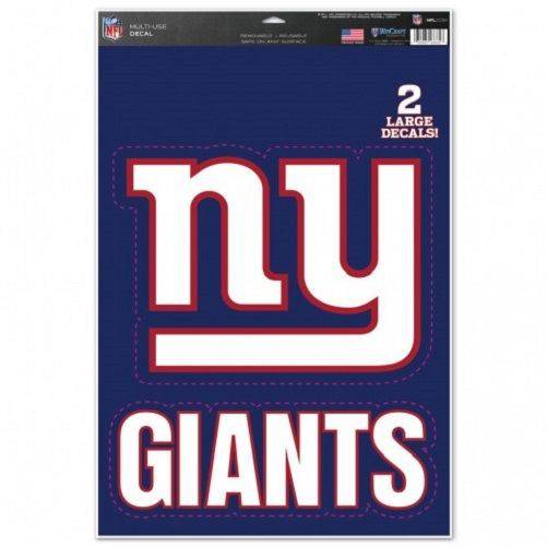 New York Giants Multi Use Large Decals (2 Pack) Indoor/Outdoor Repositionable - 757 Sports Collectibles