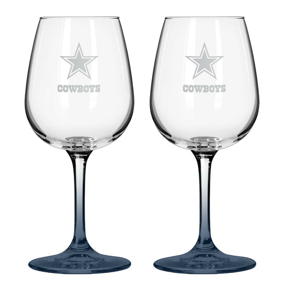 Boelter Brands 12oz Color Stem Wine Glass - PICK YOUR TEAM - FREE SHIP (Dallas Cowboys)