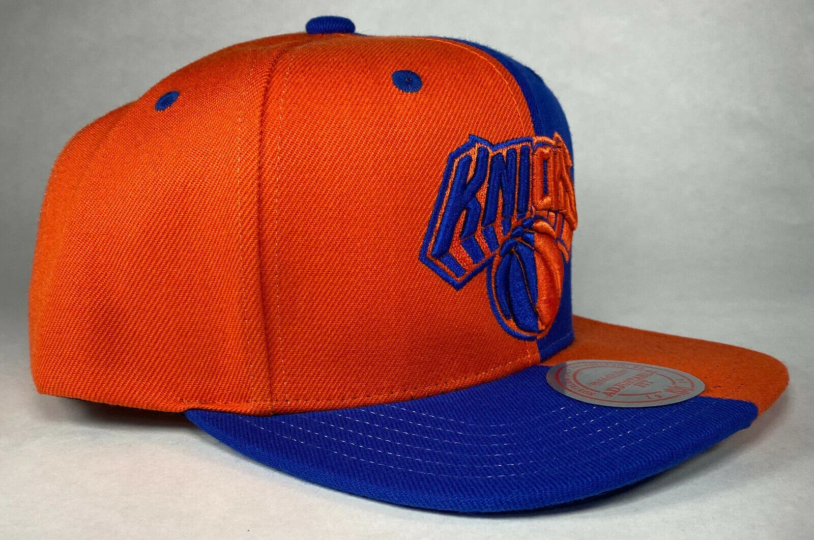 Mitchell and Ness NBA New York Knicks 4 Way Split Snapback Hat, Cap, New