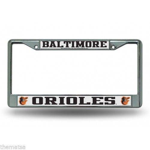MLB Baltimore Orioles Chrome License Plate Frame - 757 Sports Collectibles