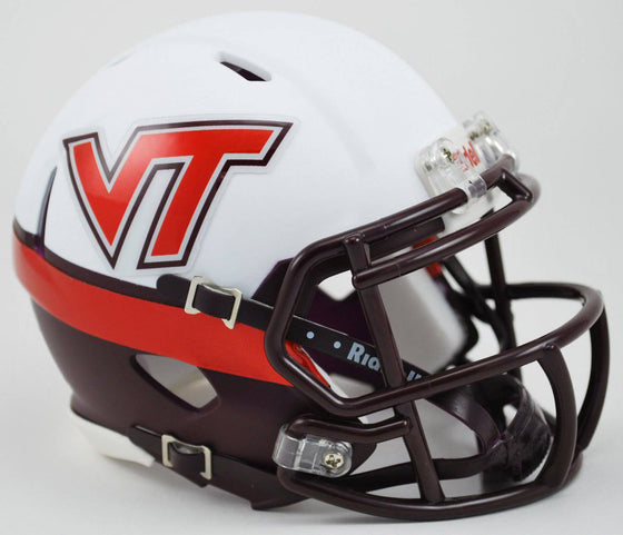 NCAA Virginia Tech VT Hokies White Effect Speed Mini Helmet - 757 Sports Collectibles
