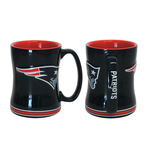Boelter Brands NFL 14oz Ceramic Relief Sculpted Mug(1) PICK YOUR TEAM (New England Patriots)