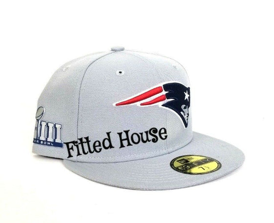 Gray New England Patriots New Era Super Bowl LIII Sideline Patch 5950 Fitted Hat