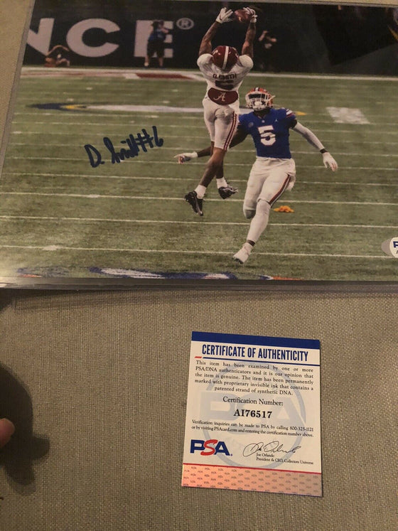 Autographed Signed Davonta Smith 8x10 Photo Alabama Crimson Tide PSA Signed - 757 Sports Collectibles