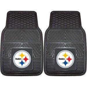 NFL Pittsburgh Steelers Heavy Duty Vinyl Front Seat Car Mats - 757 Sports Collectibles