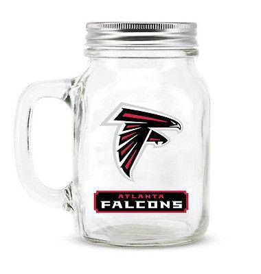NFL Atlanta Falcons 20 oz Glass Mason Jar - 757 Sports Collectibles