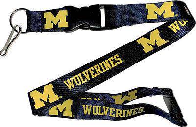 Michigan Wolverines 1" Thick Lanyard Breakway Key Keychain - 757 Sports Collectibles
