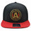 Atlanta United FC Solid MLS CONIC Snapback Adjustable Hat - Black/Red/Gold