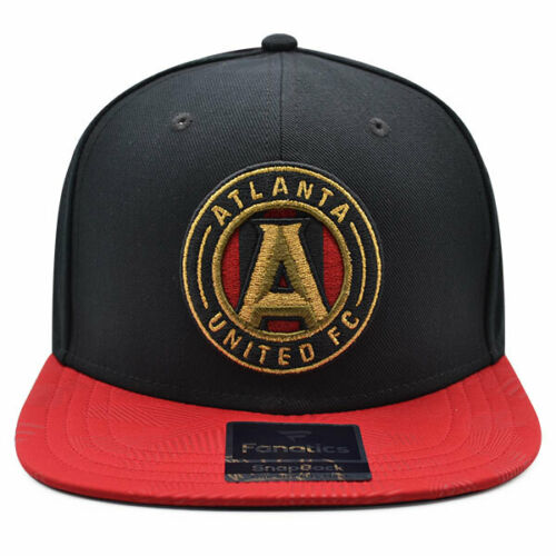 Atlanta United FC Solid MLS CONIC Snapback Adjustable Hat - Black/Red/Gold