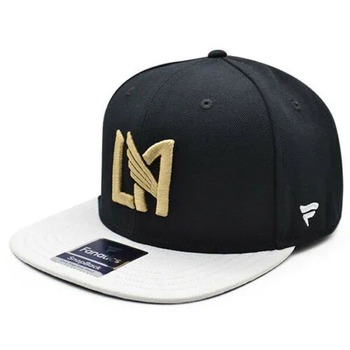 Los Angeles Galaxy Solid MLS ICONIC Snapback Adjustable Hat - Black/Gold/White