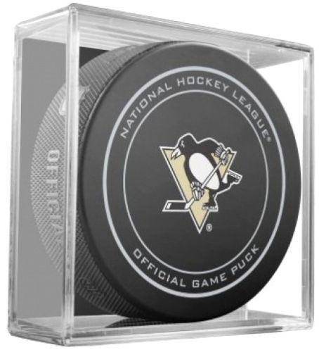NHL Pittsburgh Penguins Official Game Puck in Display Cube - 757 Sports Collectibles
