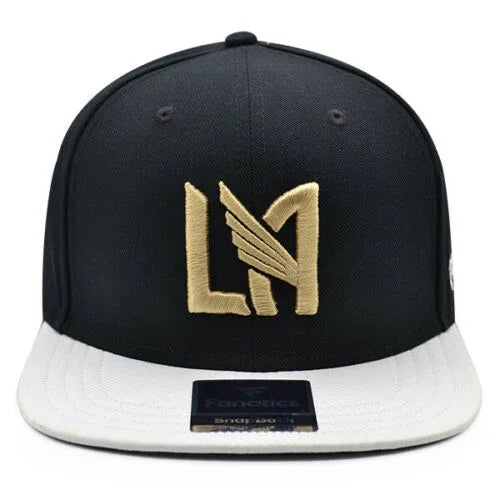 Los Angeles Galaxy Solid MLS ICONIC Snapback Adjustable Hat - Black/Gold/White
