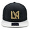 Los Angeles Galaxy Solid MLS ICONIC Snapback Adjustable Hat - Black/Gold/White