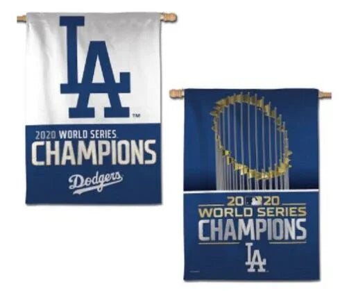 LA Dodgers 2020 World Series Champions Double Sided Banner 28x40