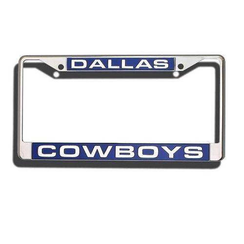 Dallas Cowboys Laser Cut Chrome License Plate Frame - 757 Sports Collectibles