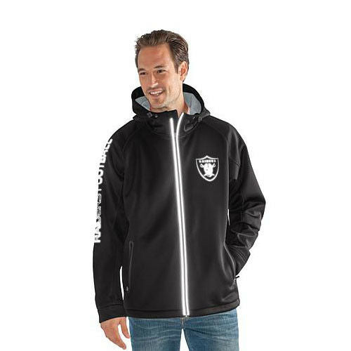 Oakland Raiders G-lll Authentic NFL Reflective Motion Full-Zip Hooded Jacket