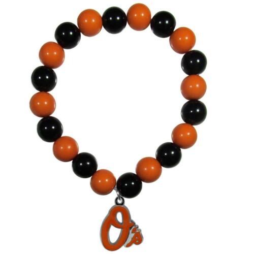 Baltimore Orioles Bead Style Bracelet [NEW] MLB Wrist Stretch Necklace Jewelry - 757 Sports Collectibles