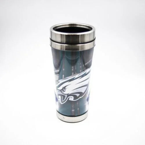 NFL Stainless Steel Travel Mug W/Clear Insert - Pick Your Team - FREE SHIPPING (Philadelphia Eagles)
