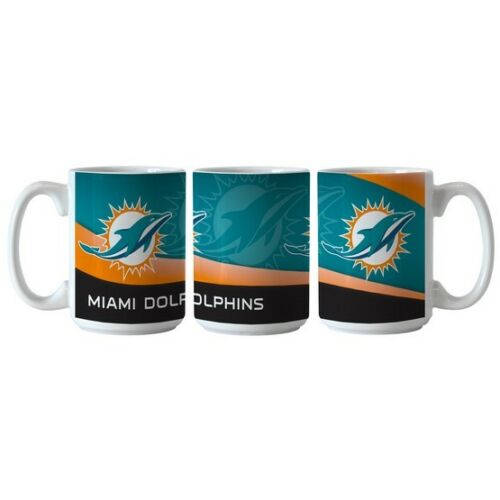 Boelter NFL Wave 15oz Ceramic Coffee Mug - PICK YOUR TEAM - FREE SHIP (Miami Dolphins)
