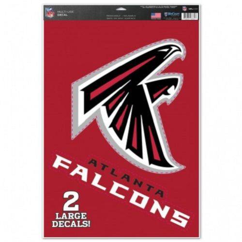 Atlanta Falcons Multi Use Large Decals (2 Pack) Indoor/Outdoor Repositionable - 757 Sports Collectibles