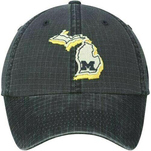 Michigan Wolverines Hat Cap Snapback Washed Cotton One Size Fits Most NWT