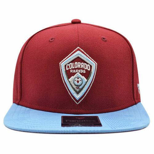 Colorado Rapids MLS Iconic Solid Snapback Adjustable Hat - Maroon/Light Blue