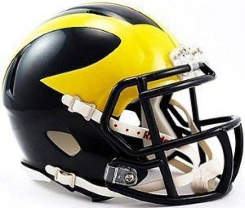 NCAA Michigan Wolverines Speed Mini Helmet - 757 Sports Collectibles