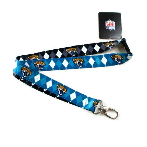 NFL Argyle 1" Lanyard - Pick Your Team - FREE SHIPPING (Jacksonville Jaguars)