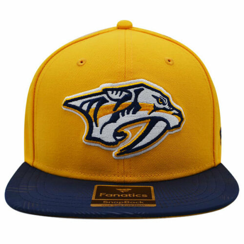 Nashville Predators NHL Iconic Solid Snapback Adjustable Hat - Gold/Blue