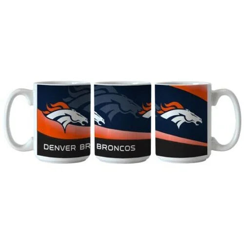 Boelter NFL Wave 15oz Ceramic Coffee Mug - PICK YOUR TEAM - FREE SHIP (Denver Broncos)