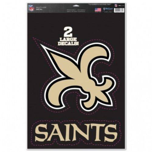 New Orleans Saints Multi Use Large Decals (2 Pack) Indoor/Outdoor Repositionable - 757 Sports Collectibles
