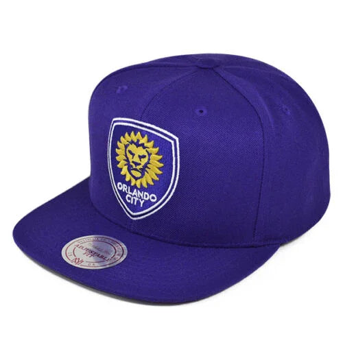 Orlando City SC SOLID SERIES Purple SNAPBACK Mitchell & Ness MLS Hat = OSFM