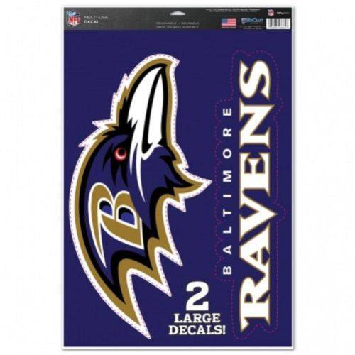 Baltimore Ravens Multi Use Large Decals (2 Pack) Indoor/Outdoor Repositionable - 757 Sports Collectibles