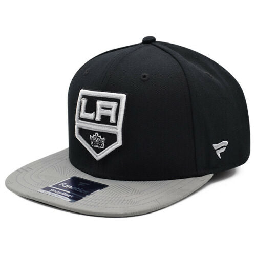 Los Angeles Kings NHL Iconic Solid Snapback Adjustable Hat - Black/Gray