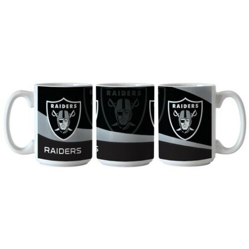 Boelter NFL Wave 15oz Ceramic Coffee Mug - PICK YOUR TEAM - FREE SHIP (Oakland Raiders)