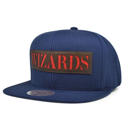 Washington Wizards LASER CUT LEATHER Snapback Mitchell & Ness NBA Hat