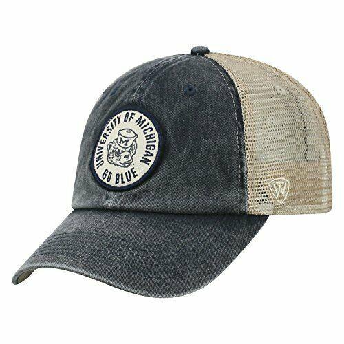 Michigan Wolverines Hat Cap Snapback Trucker Mesh One Size Fits Most Retro Logo - 757 Sports Collectibles