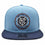 New York City FC Solid MLS ICONIC Snapback Adjustable Hat - Light Blue/Navy