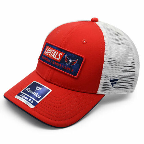 Washington Capitals NHL Iconic Trucker Mesh Snapback Adjustable Hat - Red/Navy