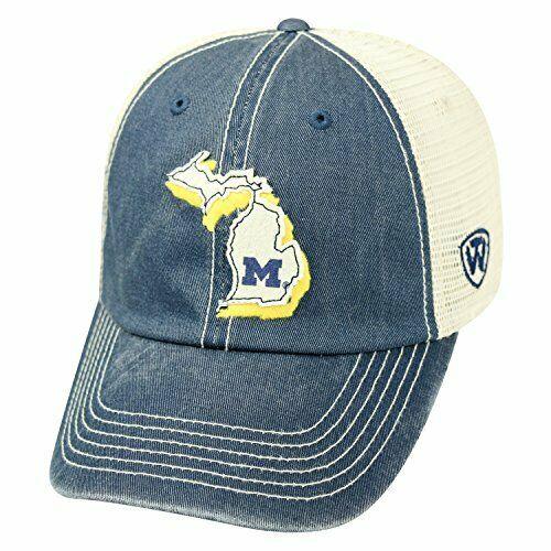 Michigan Wolverines Hat Cap Snapback Trucker Mesh One Size Fits Most New - 757 Sports Collectibles